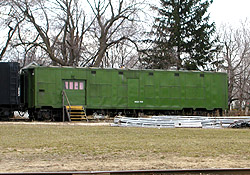 Former PM wreck train support car #361 at Owosso, MI